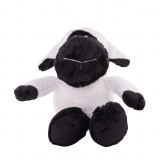 Plsch-Schaf, schwarz-wei, 16 cm