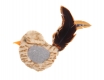 Vogel aus Plsch mit Feder