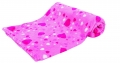 Hundedecke aus Softfleece, Motiv: rosa Herzen, Mae 100 x 70 cm