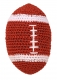 Rugbyball, handgehkelt, 9 x 6 cm